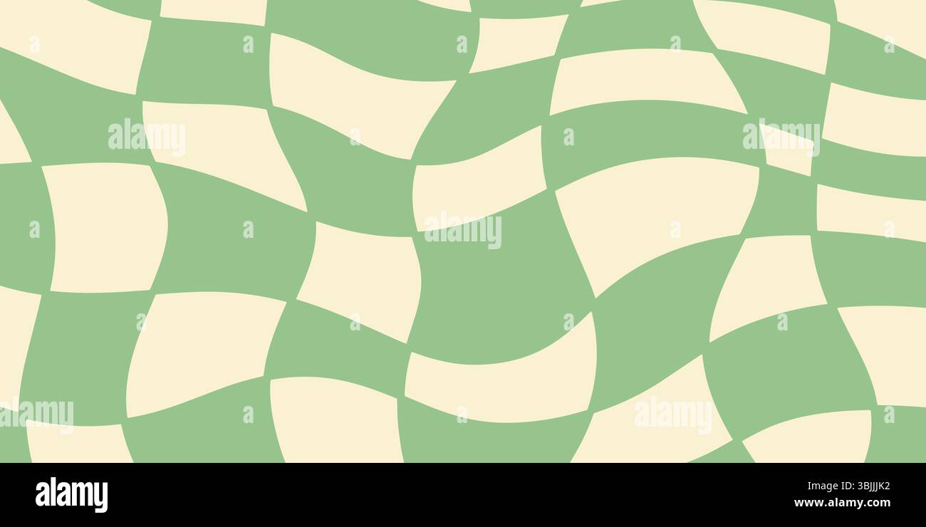 Twisted distorted checkered retro groovy pattern Stock Vector Image ...
