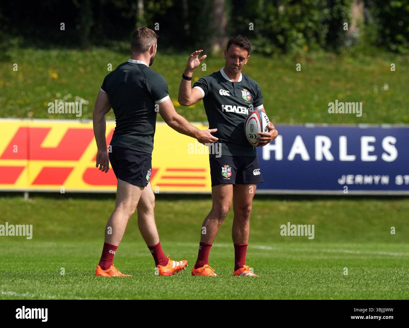 Alex Mitchell of the British and Irish Lions (right) during a training ...