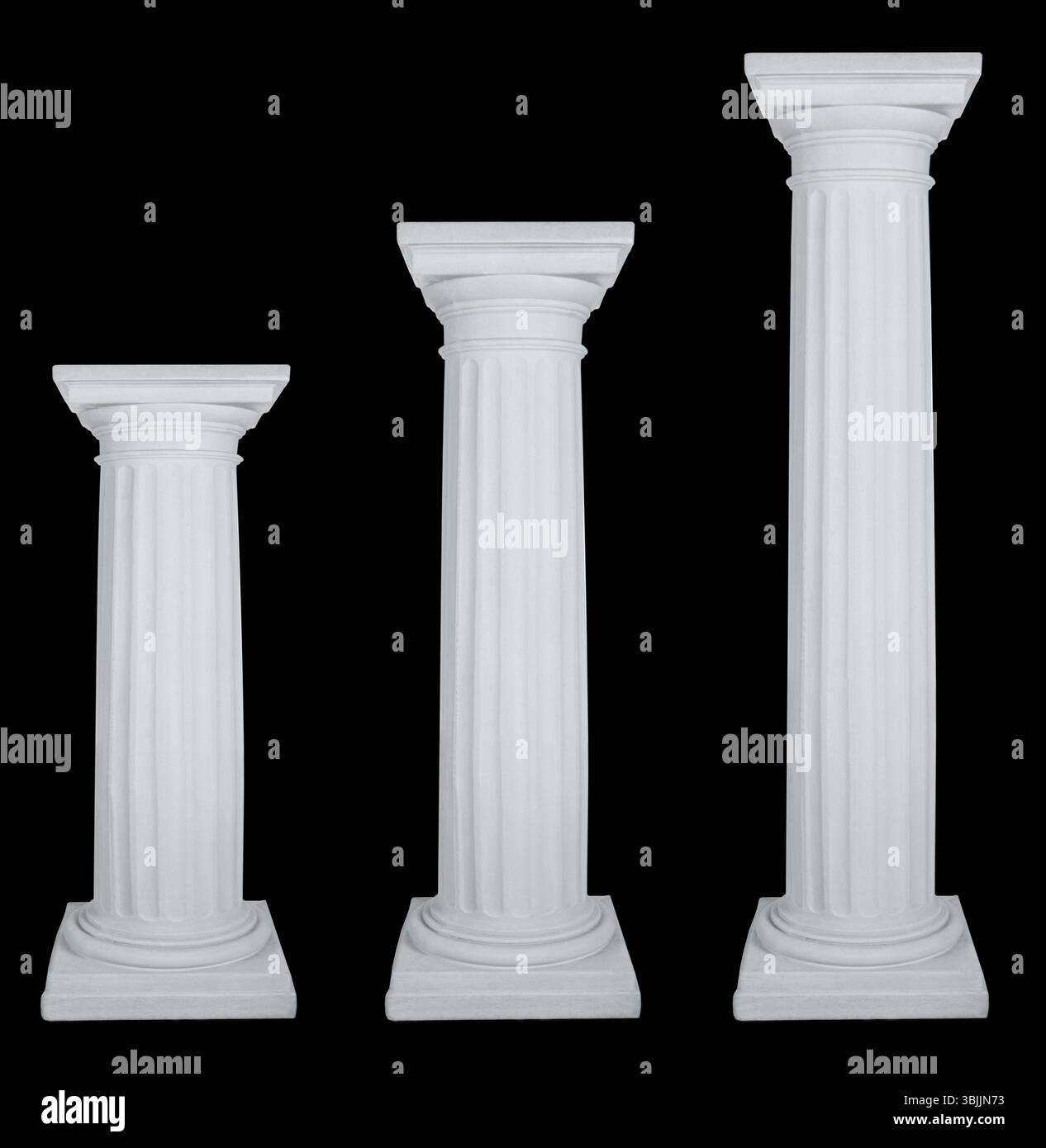 Antique white columns. Roman historical stone colonnade or pillars ...