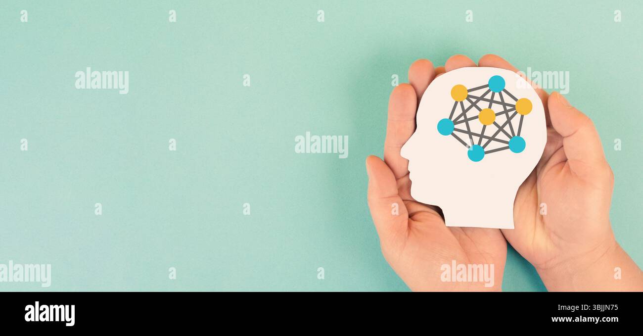 Communication skill, connect knowledge and data in mind, brainstorming ...