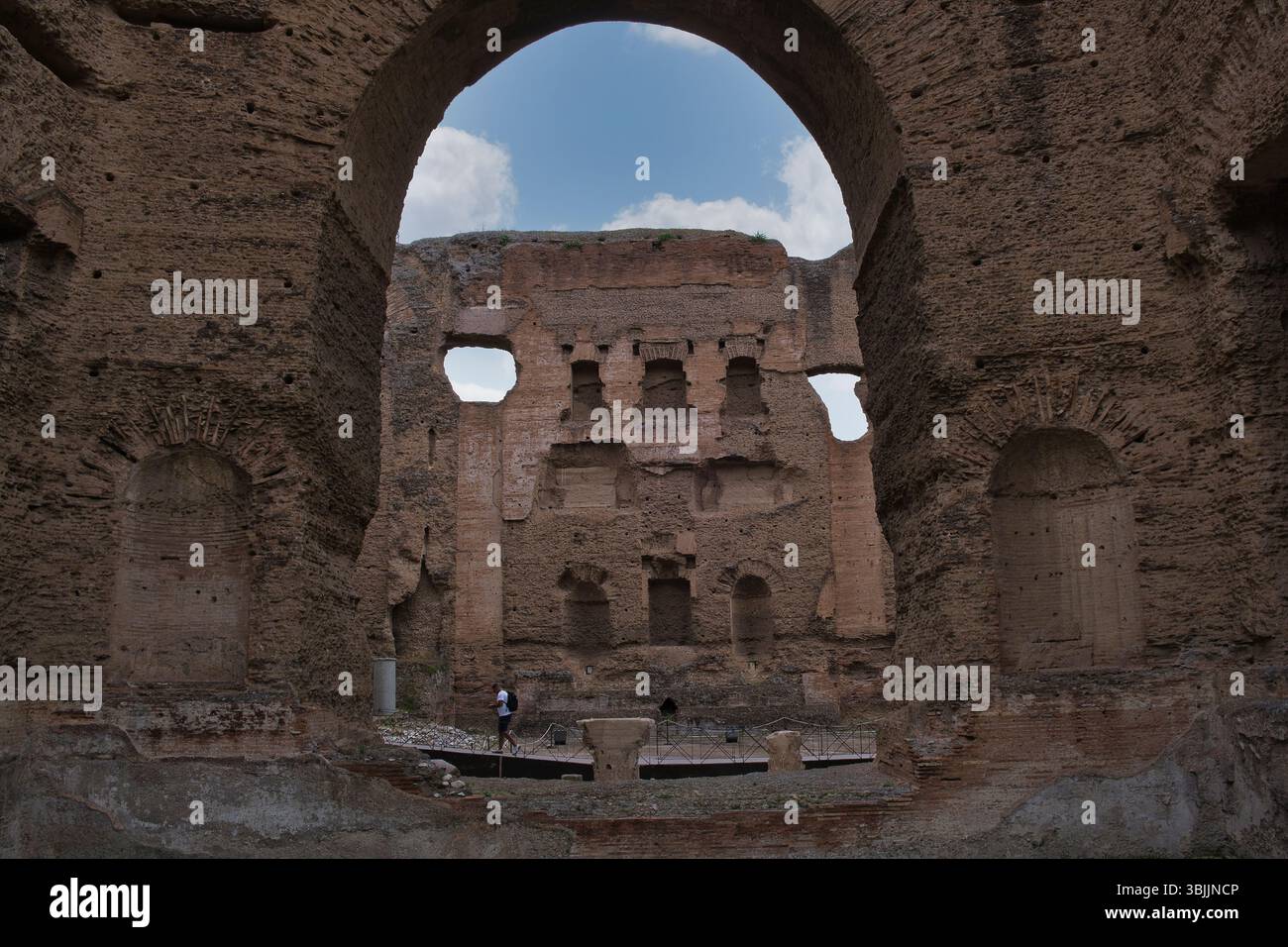 Baths of Caracalla in Rom, Italy, in late Spring Stock Photo
