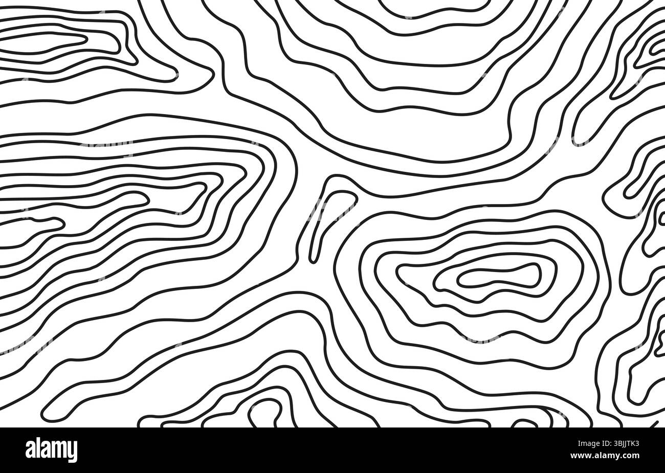Smooth topographic contour line pattern Stock Vector Images - Alamy