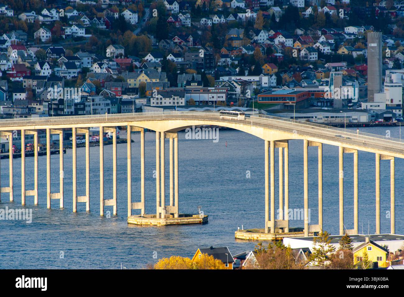 The Tromso Bridge - Norway Stock Photo