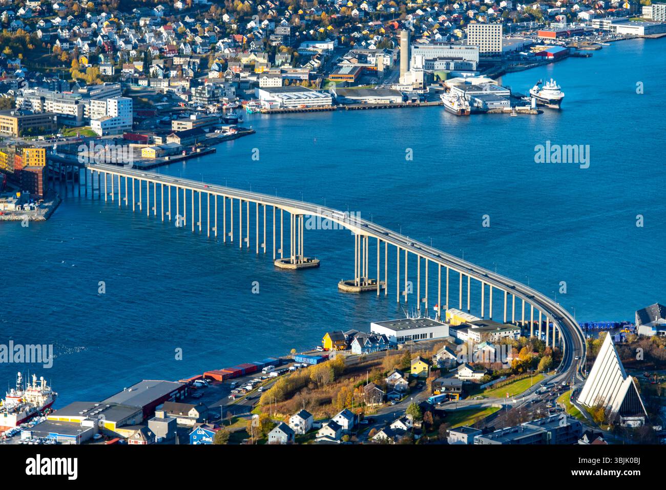 The Tromso Bridge - Norway Stock Photo