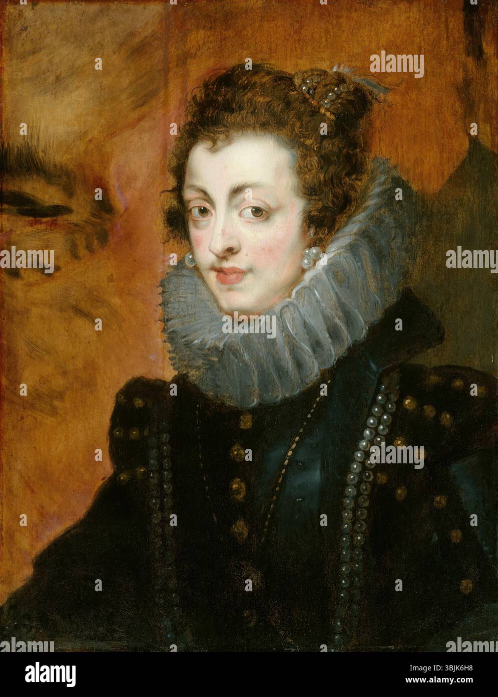 Portrait of Isabella of Bourbon. Follower of Peter Paul Rubens.  c. 1630. Stock Photo