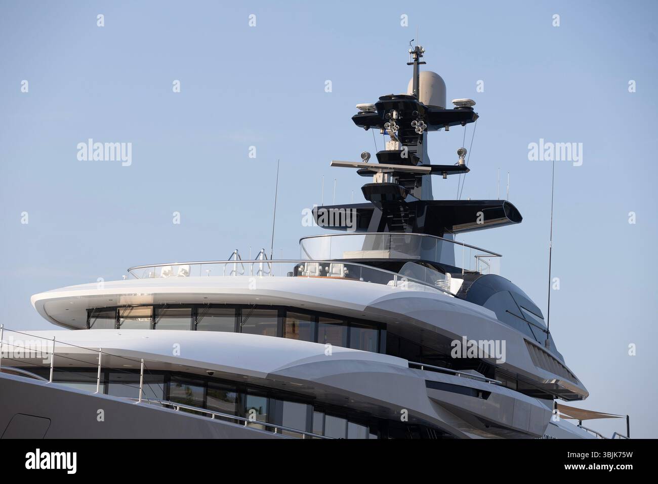 The luxury motor yacht Whisper is anchored in the Rovinj port, 13th of ...