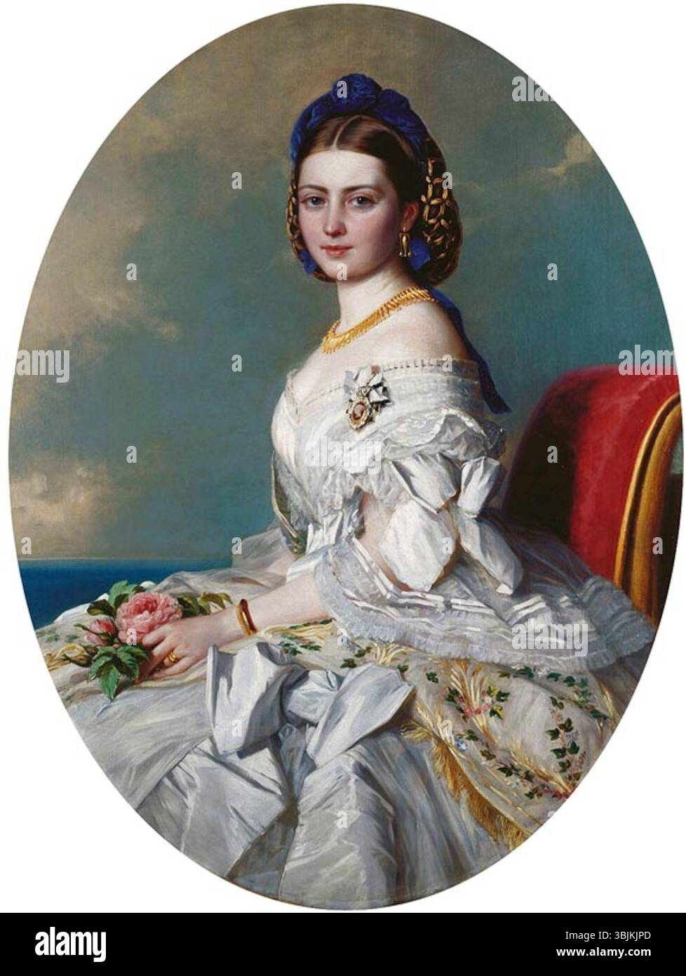 strapless open back dress Princess In The Filed, Victorian Canvas Painting, Women Wall Art Decor –  Famhose main image 1