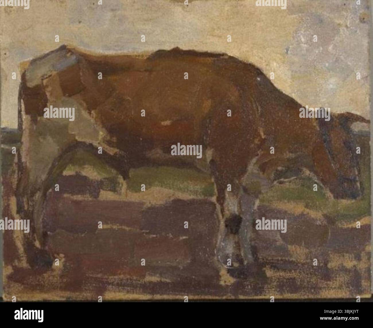Piet Mondrian's 'Brown and White Ox Steer' (1904-1905) is an oil ...