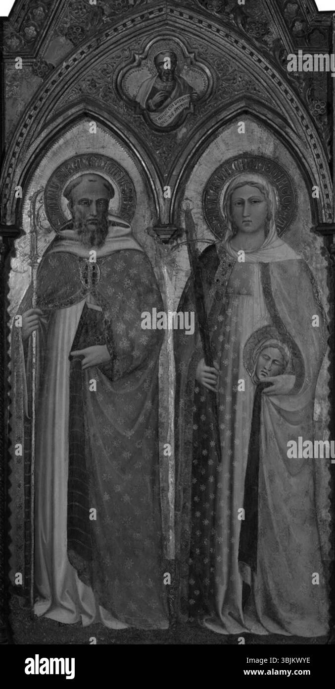 Spinello Aretino's 'Saint Benedict and Saint Lucilla' (1385) is a ...