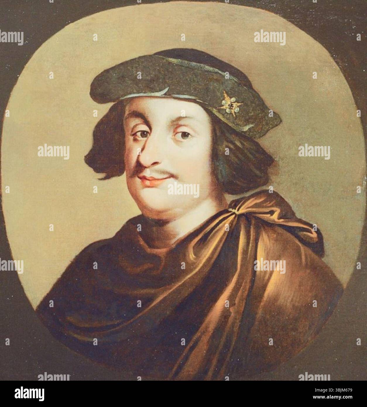*Amberkeletus, King of Scotland* by Jacob Jacobsz de Wet II (1641/1642–1697) was painted between 1684 and 1686. This oil on canvas portrays the early Scottish king Amberkeletus in regal attire. Stock Photo
