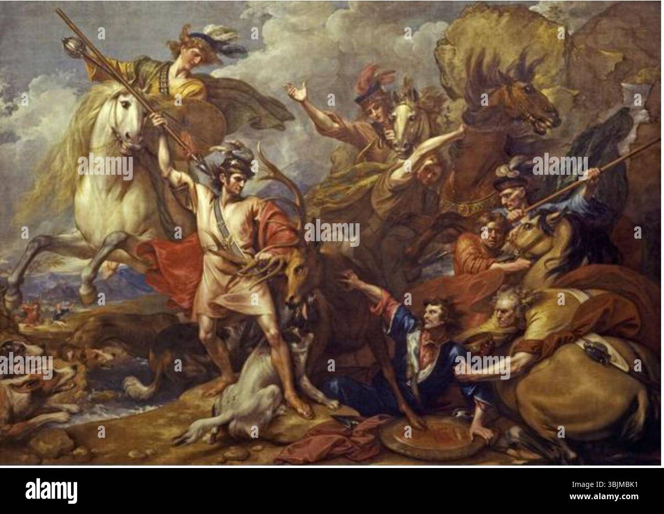 'Alexander III of Scotland Rescued from the Fury of a Stag by the ...