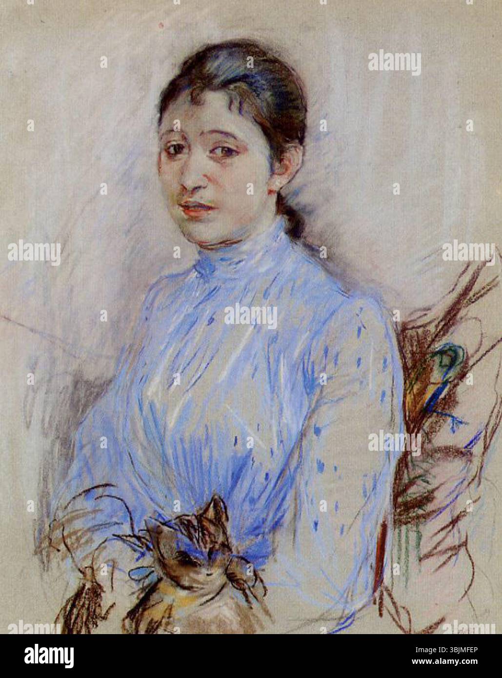 Berthe Morisot Jeune fille au bal Stock Photo - Alamy