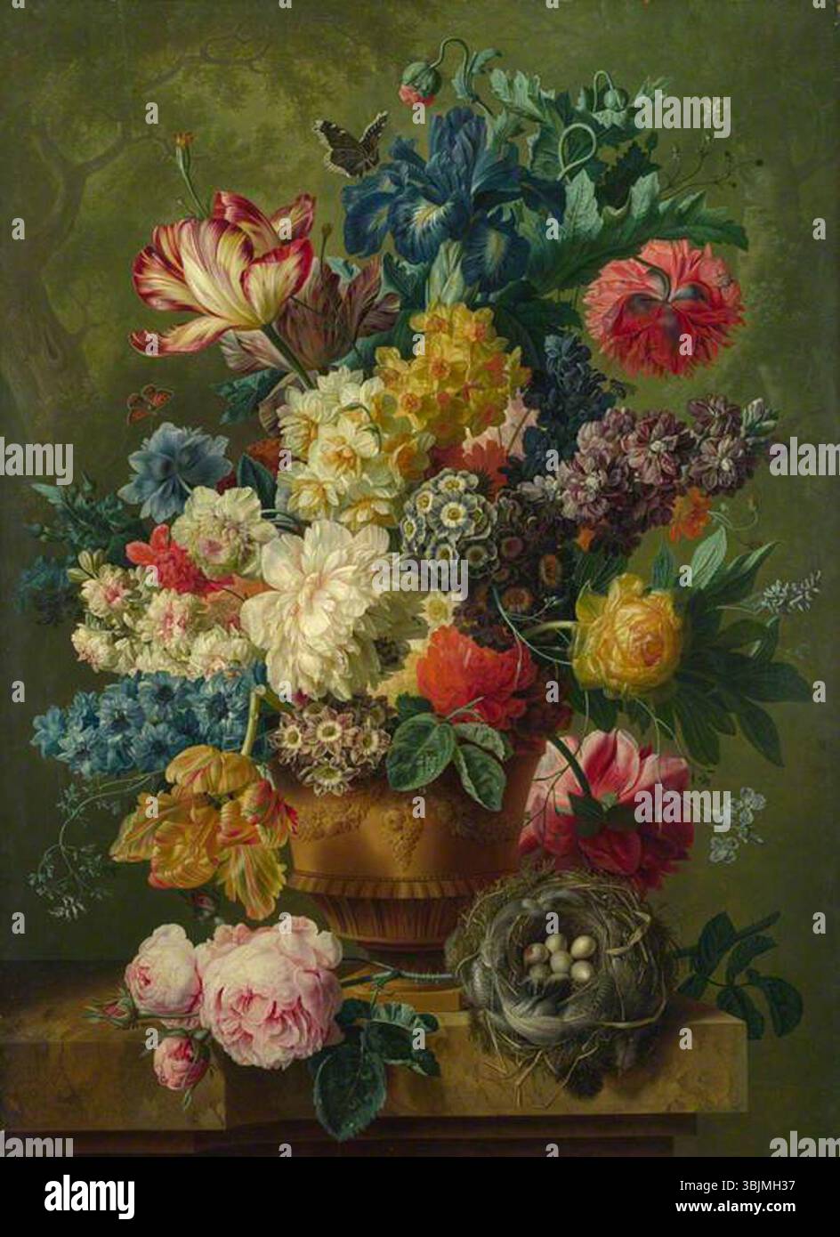 Flowers in a Vase 1792 by Paul Theodor van Brussel Stock Photo - Alamy