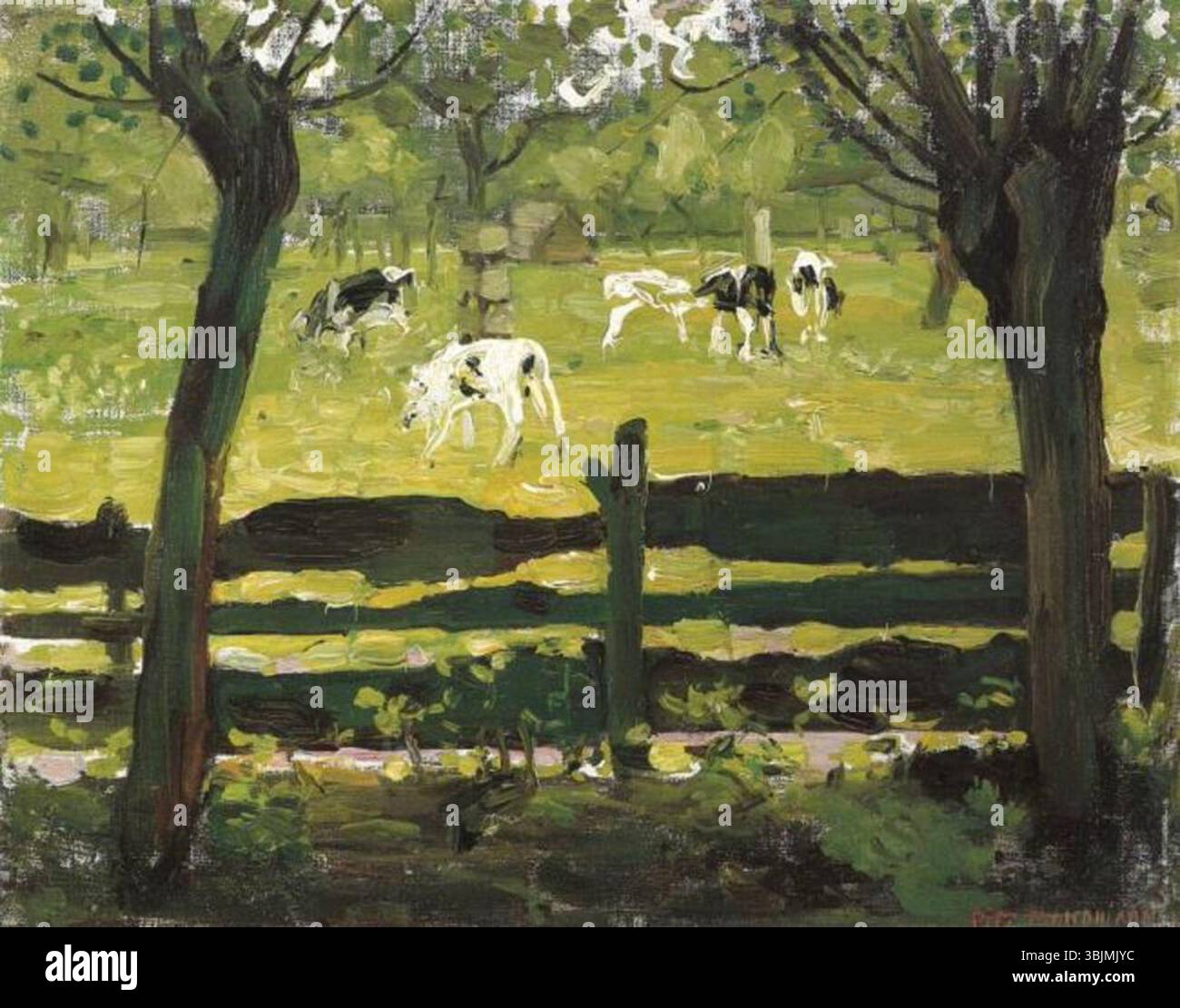 Piet Mondrian's 'The White Bull Calf' from 1905 captures the young ...