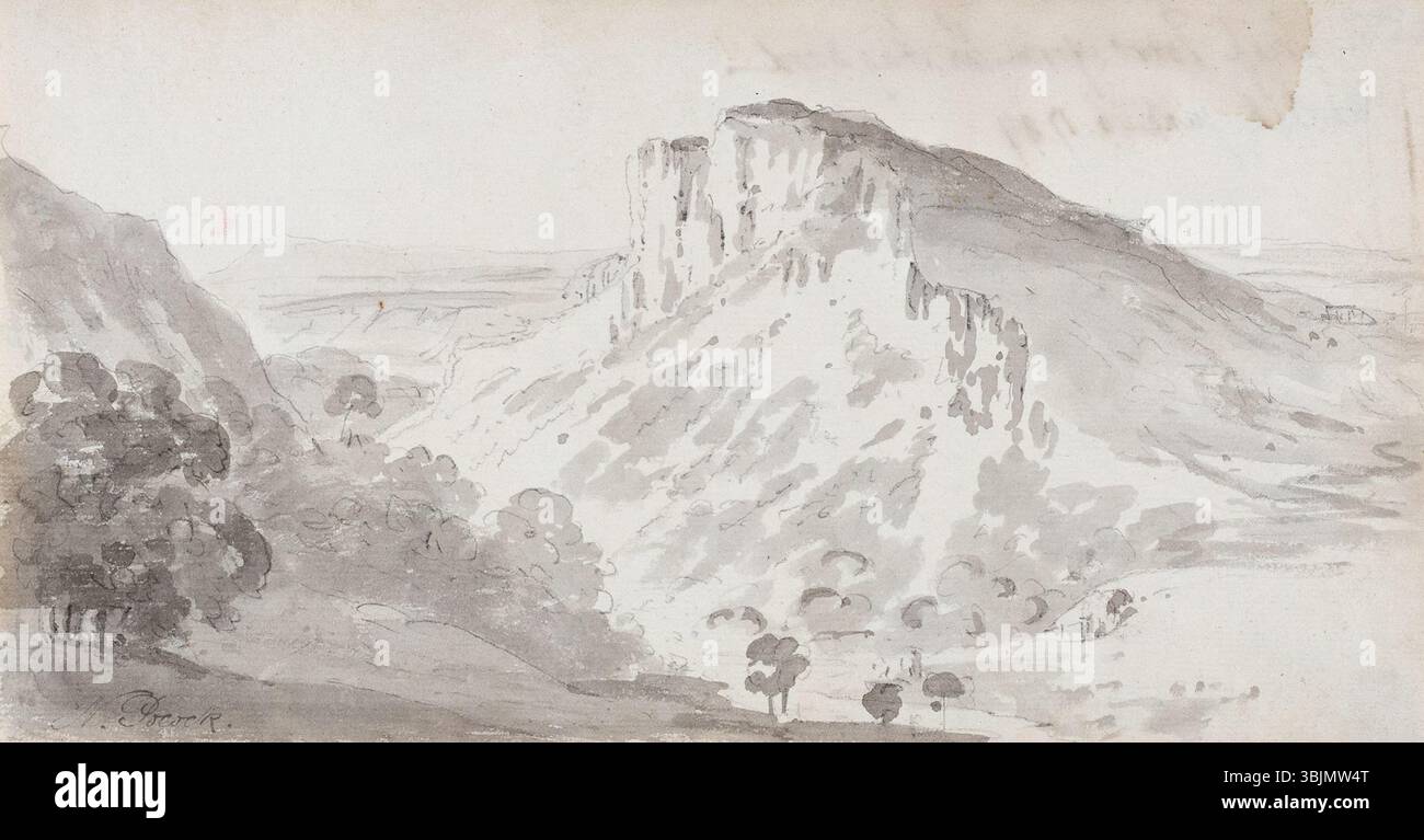 This 1794 pencil and grey wash drawing by Nicholas Pocock titled 'The ...