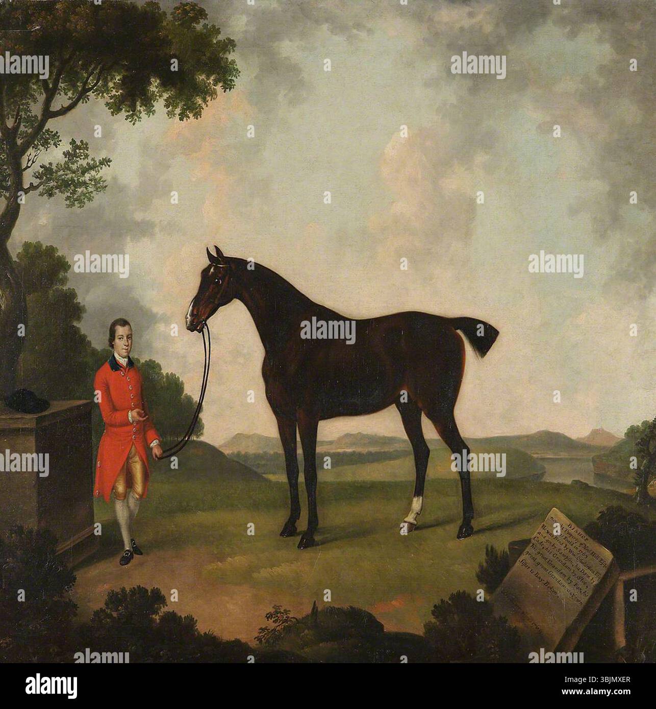 Thomas Malcom Stringer Stringer, Thomas; A Black Horse Called 'Bishop', with His Groom, in a ...