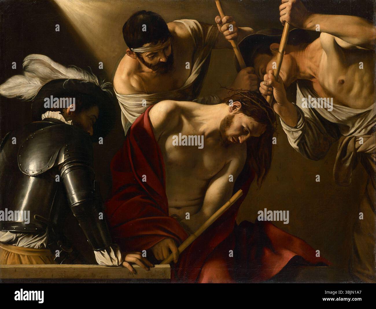 Caravaggio's 'The Crowning with Thorns' (1602) portrays the biblical ...