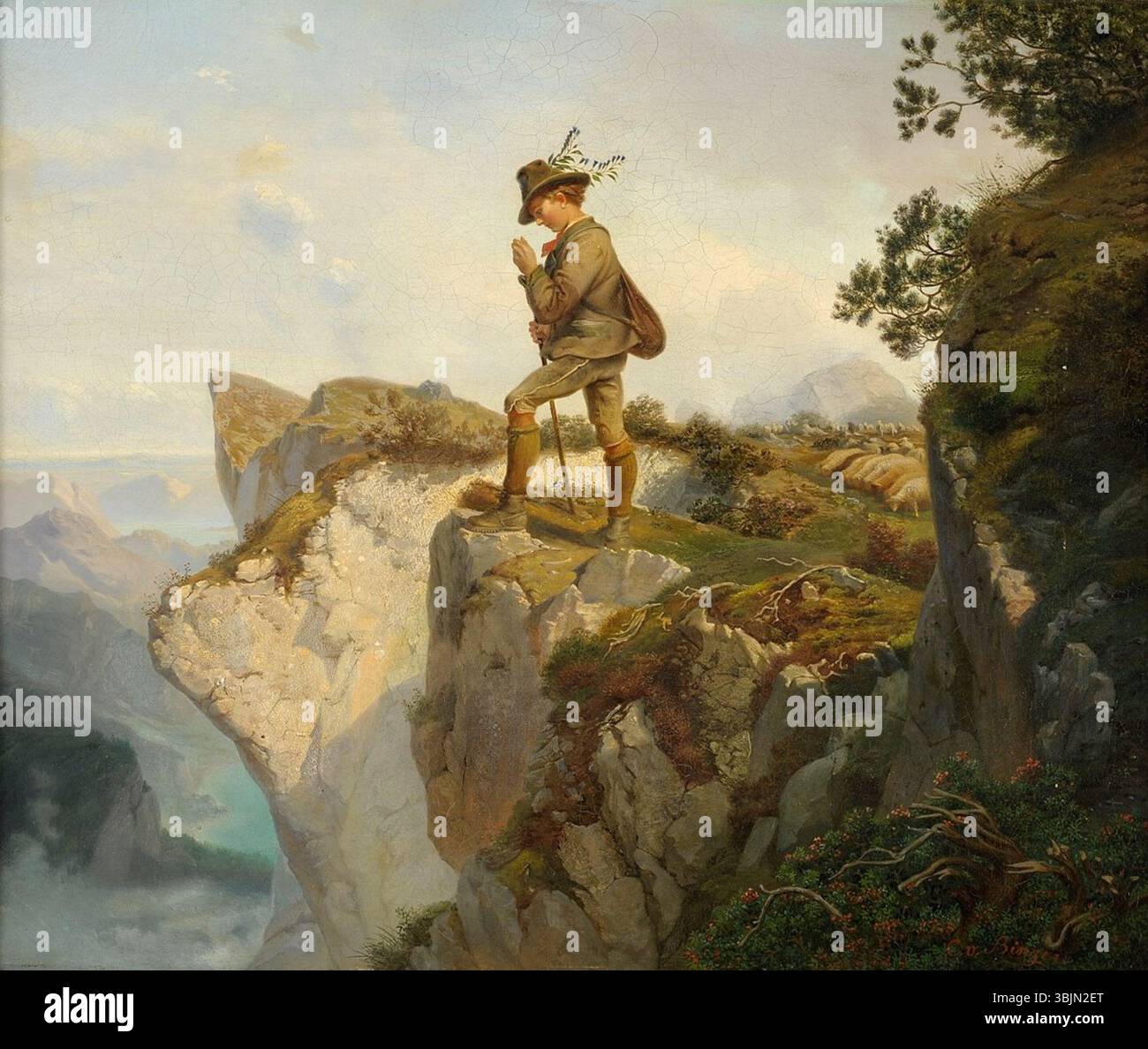 'Ein fescher Almhirt' (A Handsome Alpine Shepherd) by Carl von Binzer ...