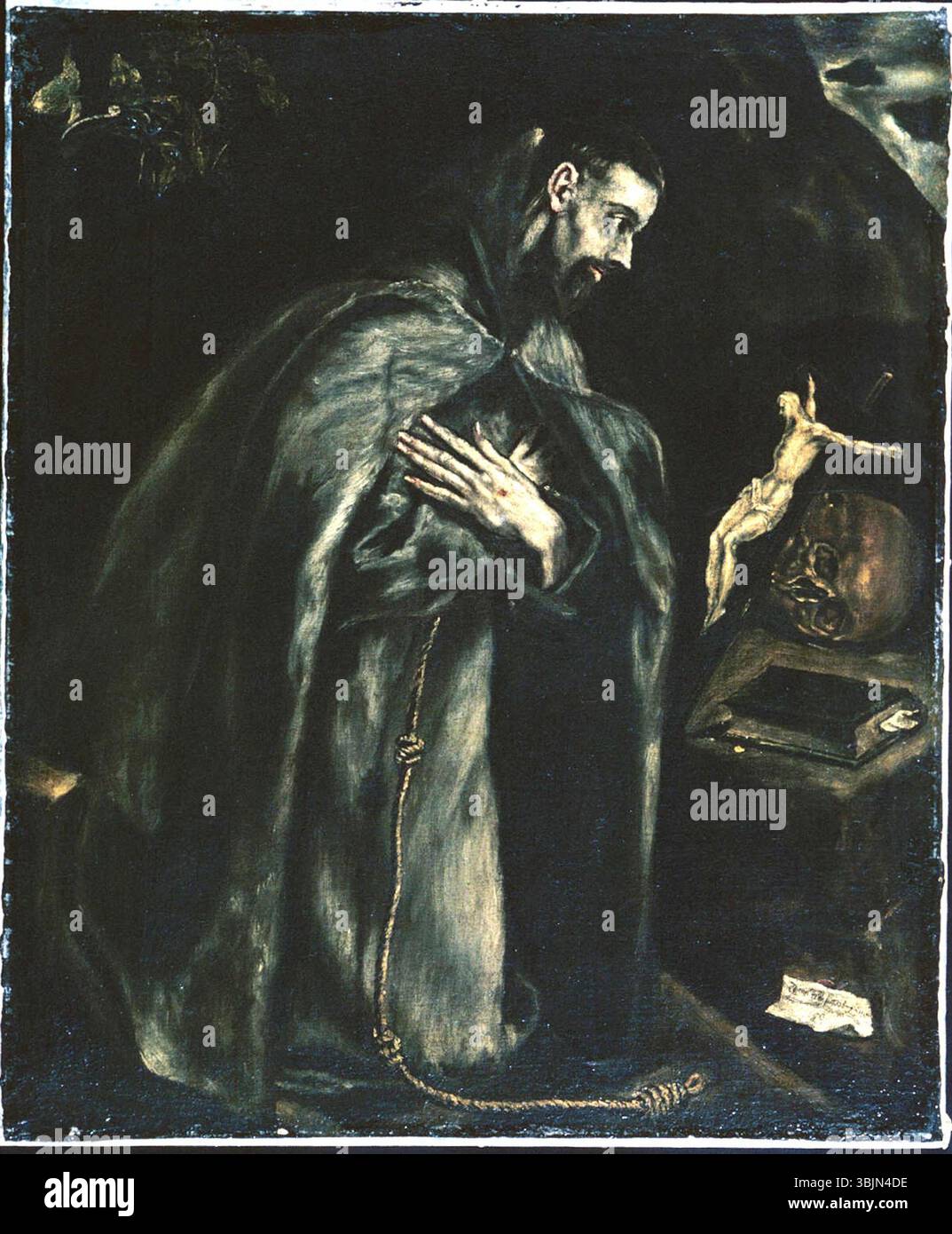 The 'Saint Francis of Assisi' painting, attributed to the studio of El ...