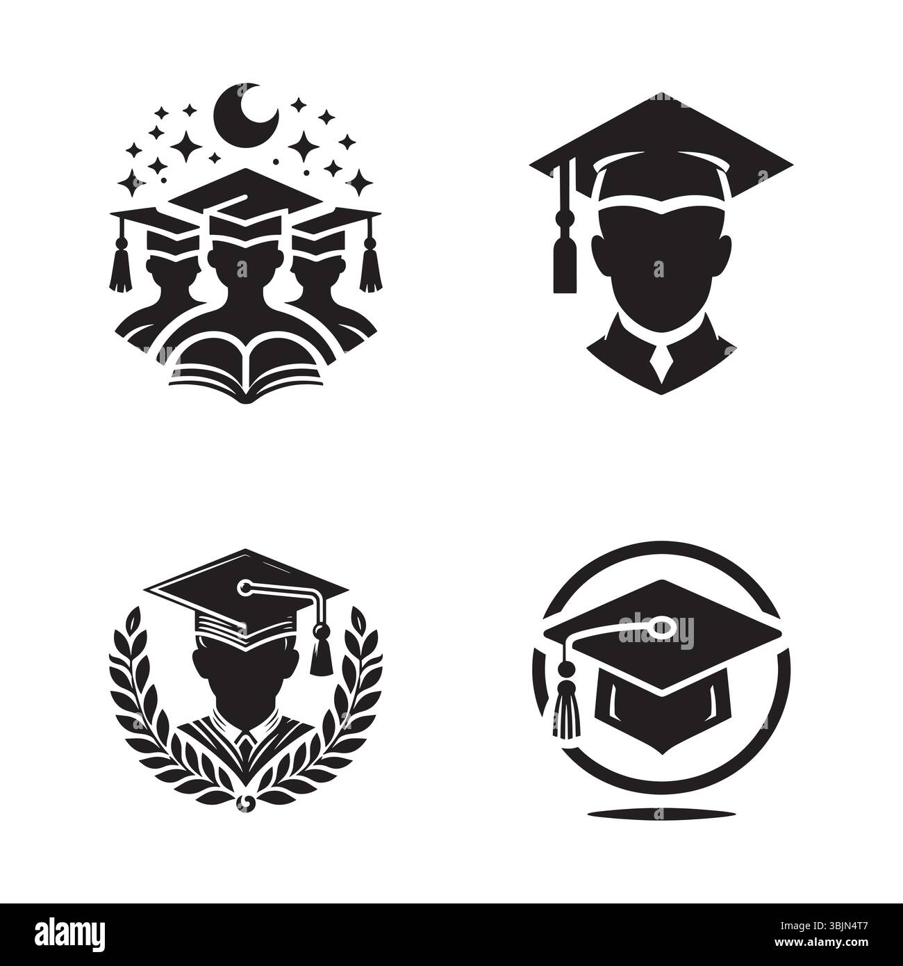 Graduation cap vector vectors hi-res stock photography and images - Alamy