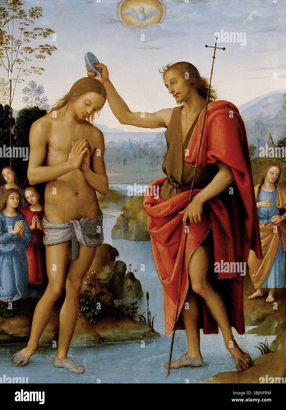 Pietro Perugino’s 'The Baptism of Christ' (1498-1500) depicts the ...