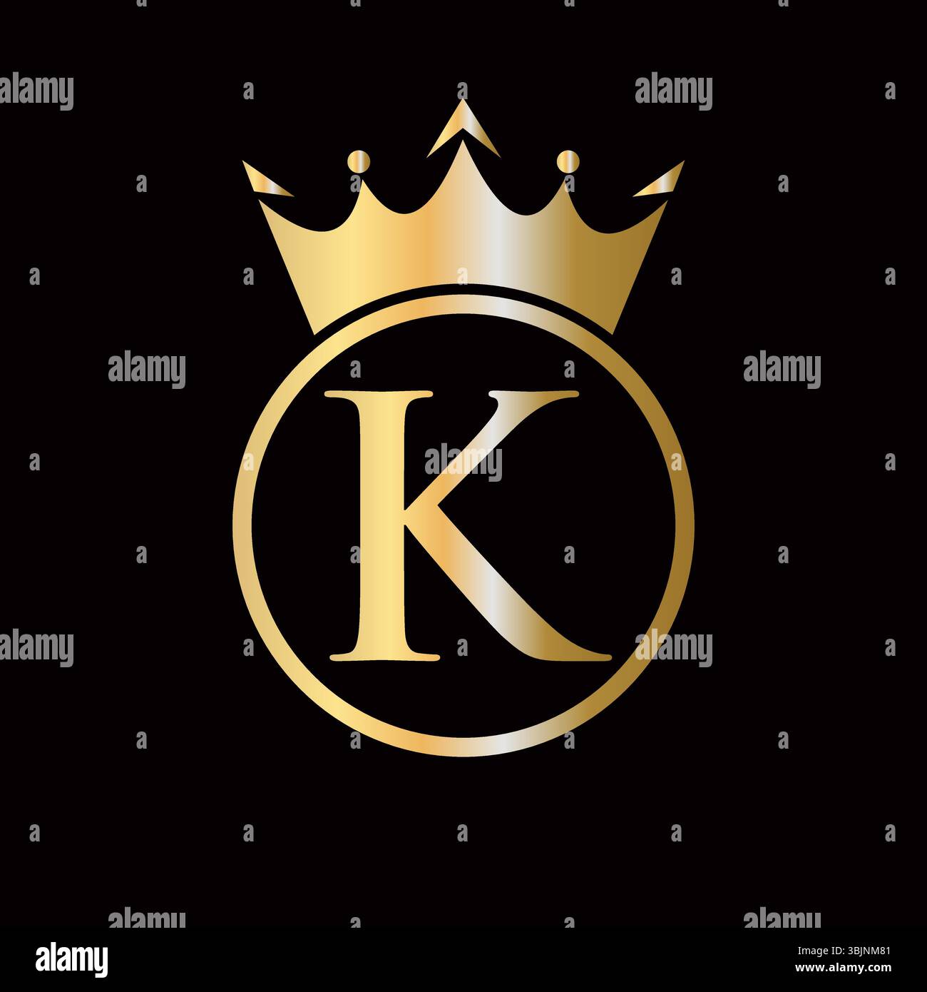 Crown Logo On Letter K Concept With Crown Icon Vector Template For ...
