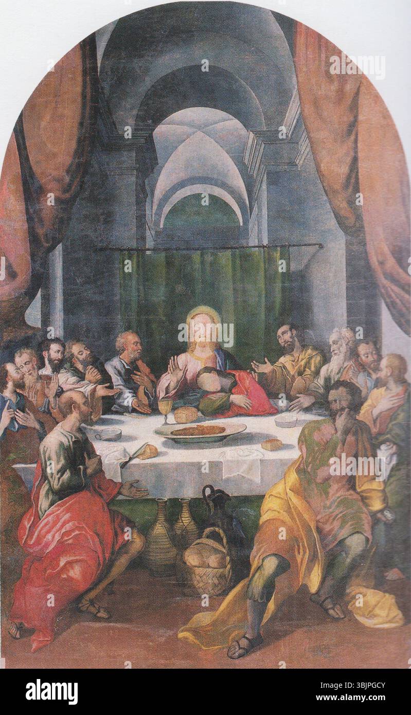 *Ultima Cena* (Last Supper) by Ercole Ramazzani, painted in 1581 with ...