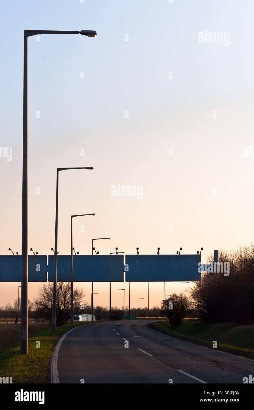 Own way road sign hi-res stock photography and images - Alamy