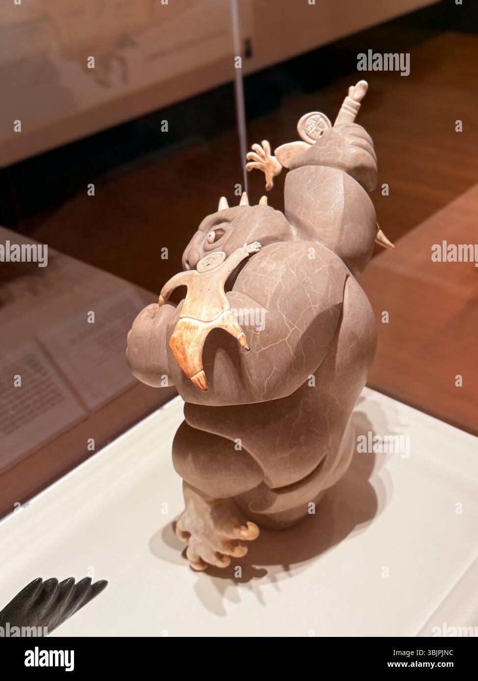 "The Consequences of Disbelief" by Michael Massie (Inuk/Métis), from the "Voices of the Arctic" exhibition, Eiteljorg Museum, Indianapolis - Smartphone Captured Stock Image