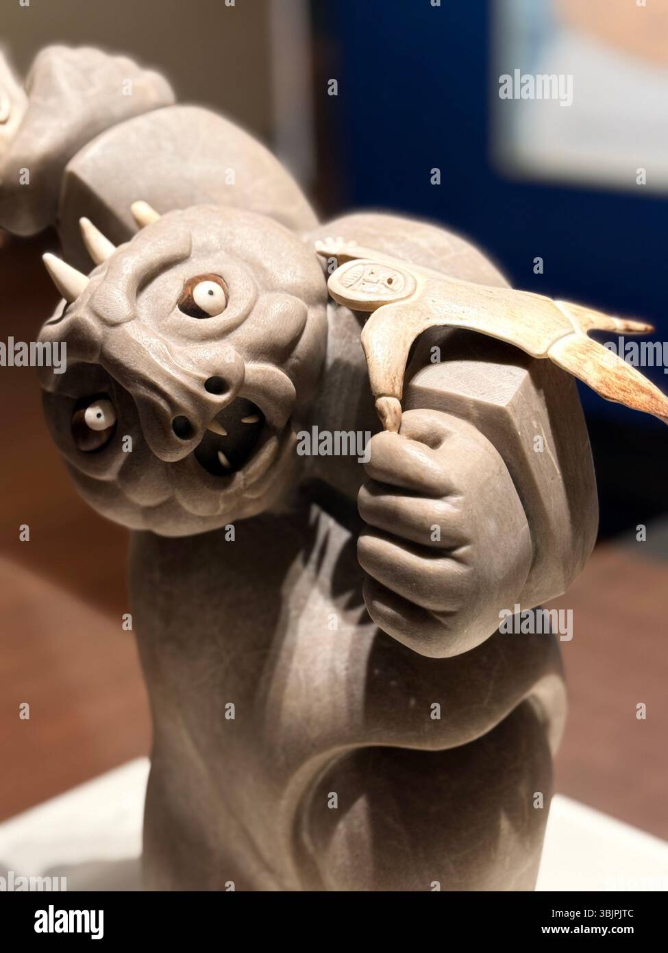 "The Consequences of Disbelief" by Michael Massie (Inuk/Métis), from the "Voices of the Arctic" exhibition, Eiteljorg Museum, Indianapolis - Smartphone Captured Stock Image