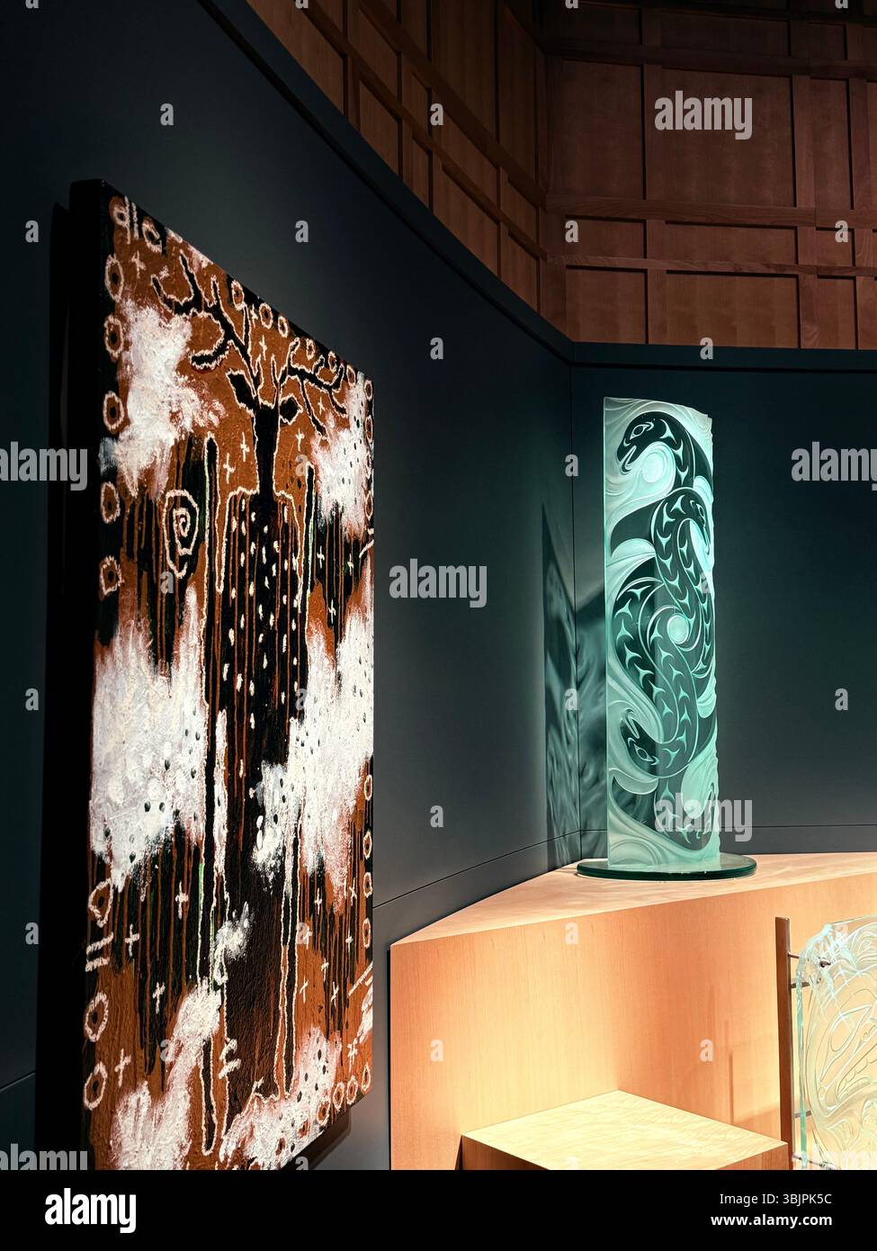 American Indian artwork at the Eiteljorg Museum, Indianapolis, Indiana, USA - Smartphone Captured Stock Image