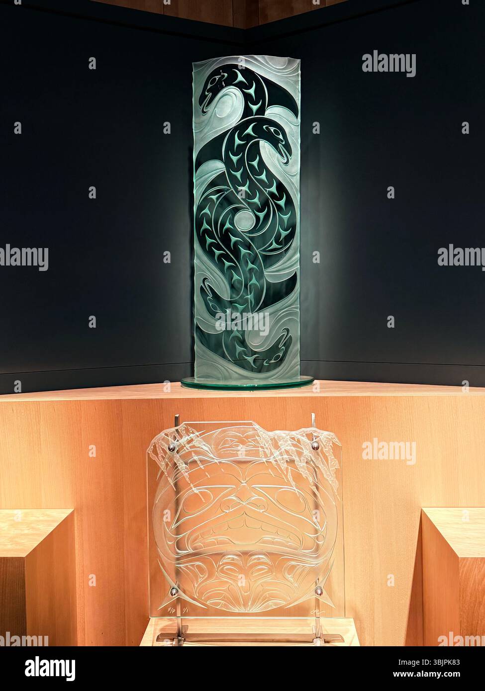 American Indian artwork at the Eiteljorg Museum, Indianapolis, Indiana, USA - Smartphone Captured Stock Image