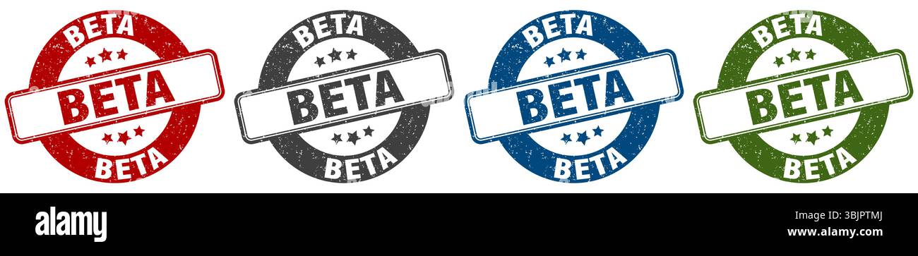 beta stamp. beta  stamp set on white background Stock Vector