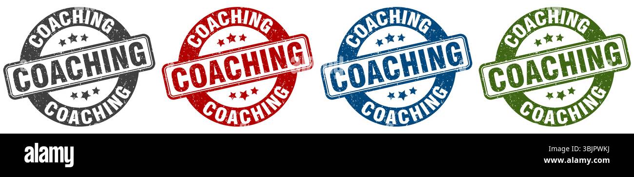 coaching stamp. coaching  stamp set on white background Stock Vector