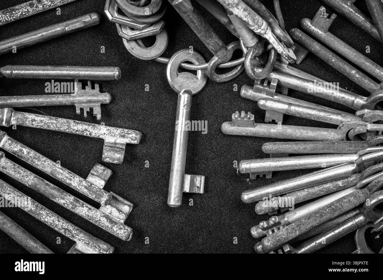 Large group of group of objects Black and White Stock Photos Images