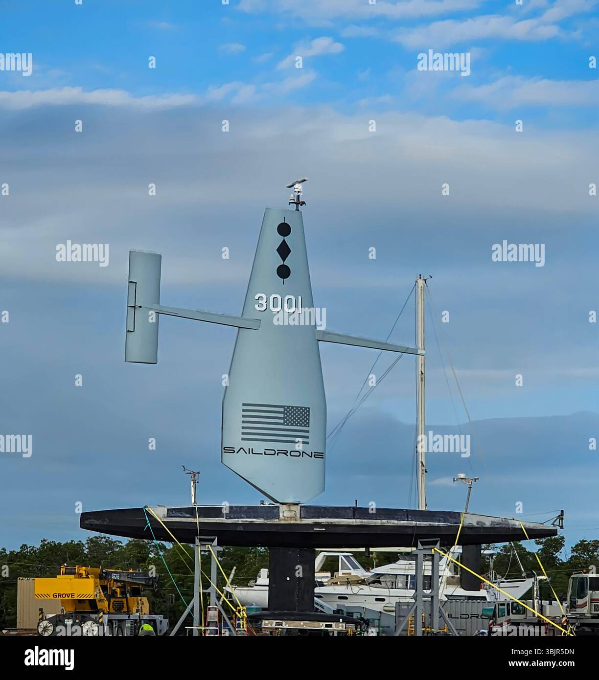 Saildrone USV - Smartphone Captured Stock Image