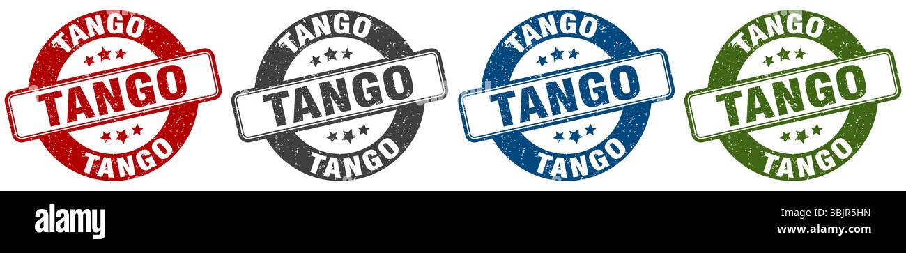 tango stamp. tango  stamp set on white background Stock Vector