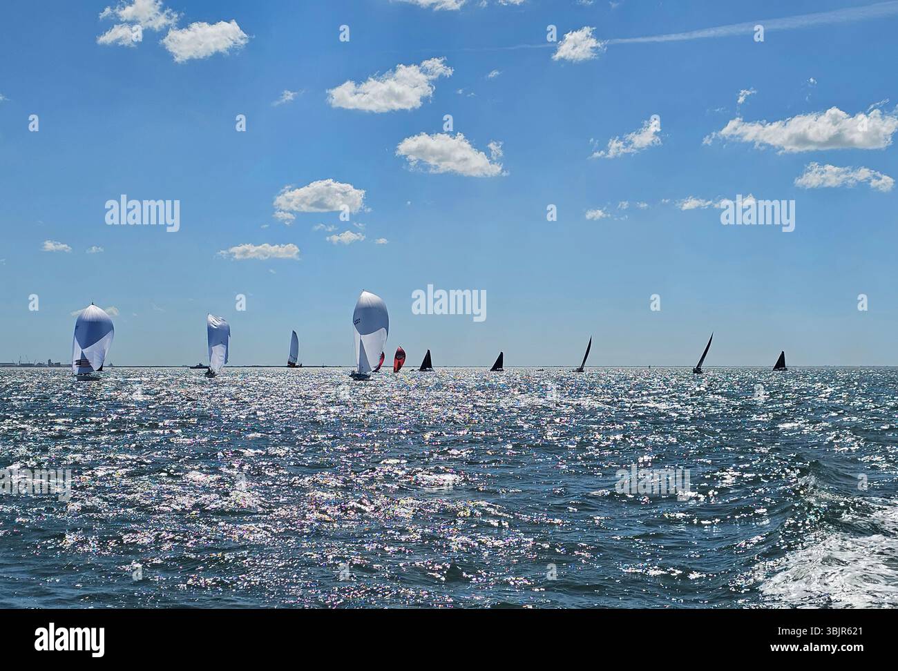 Sailing race in Tampa Bay, Florida - Smartphone Captured Stock Image