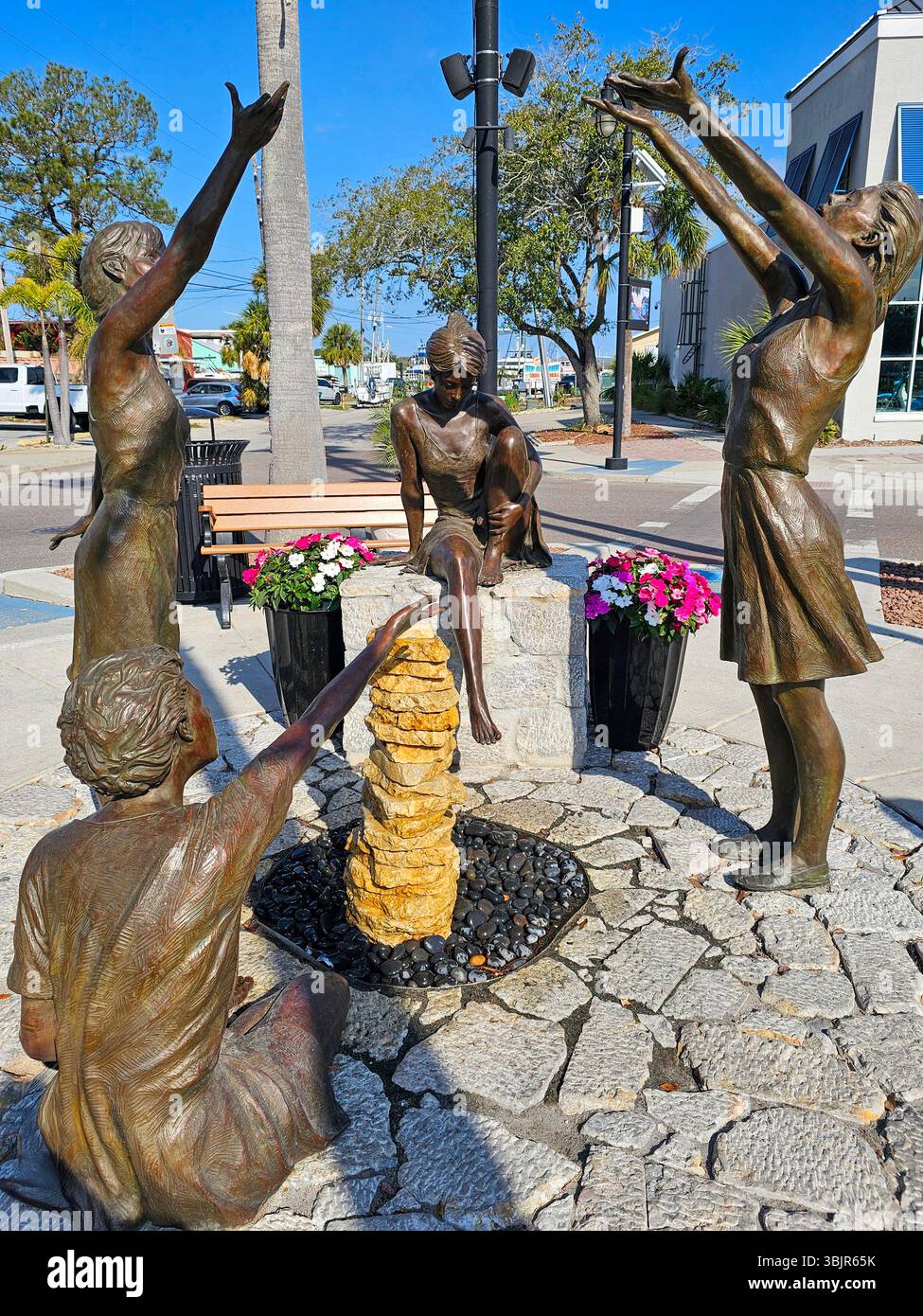 Tarpon Springs Circle Park sculpture - Smartphone Captured Stock Image