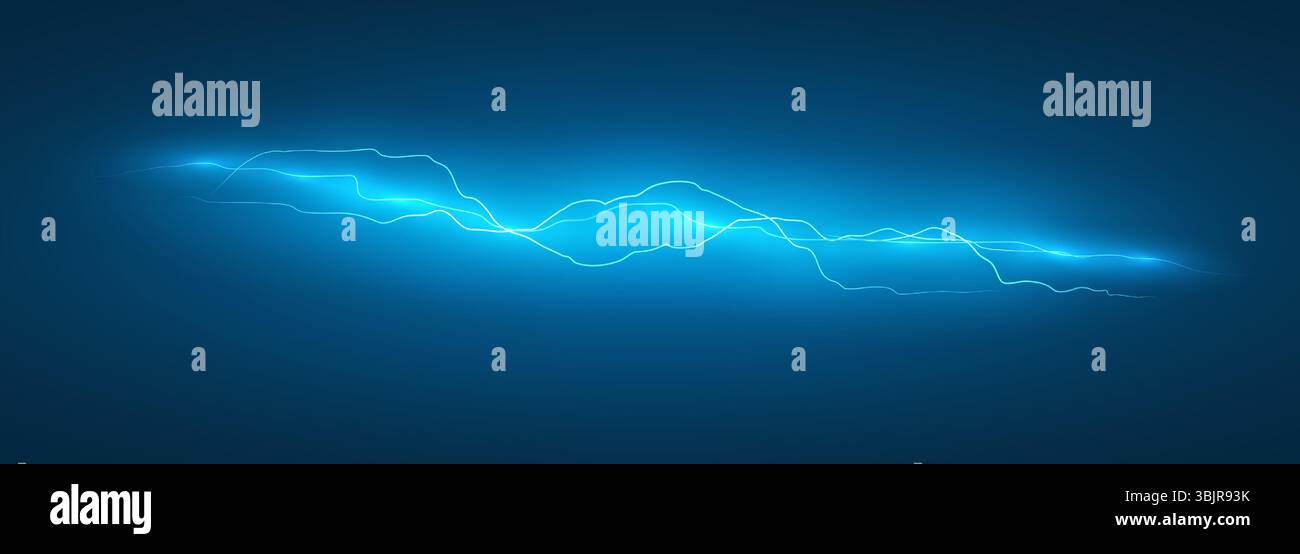 Bright branched lightning strike Stock Vector Images - Alamy