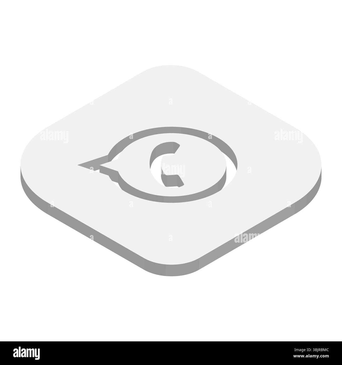 WattsApp instant messaging app icon. 3D isometric vector illustration. Stock Vector