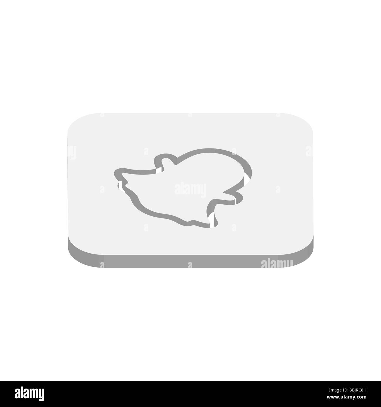 Snapchat instant messaging app icon. 3D isometric vector illustration. Stock Vector