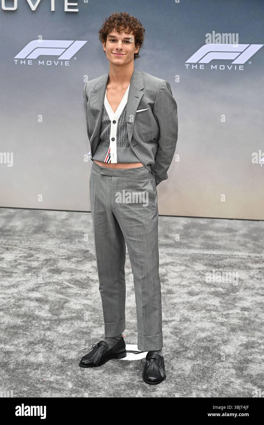 Mason Thames attends the world premiere of "F1 The Movie" on Monday