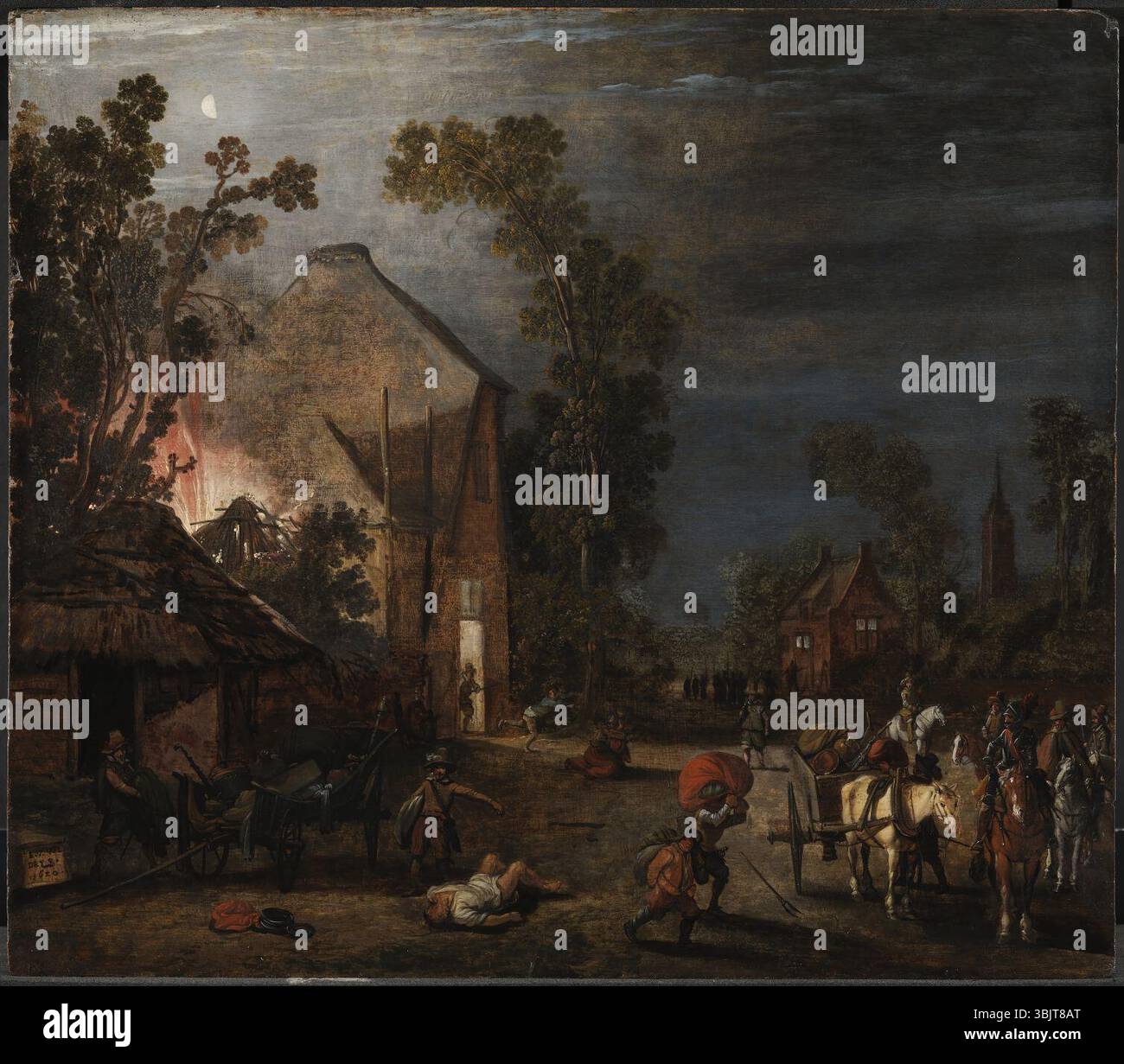 Pieter Lastman, Englen Rafael tager afsked med den gamle Tobit og hans søn Tobias, 1618, Stock Photo