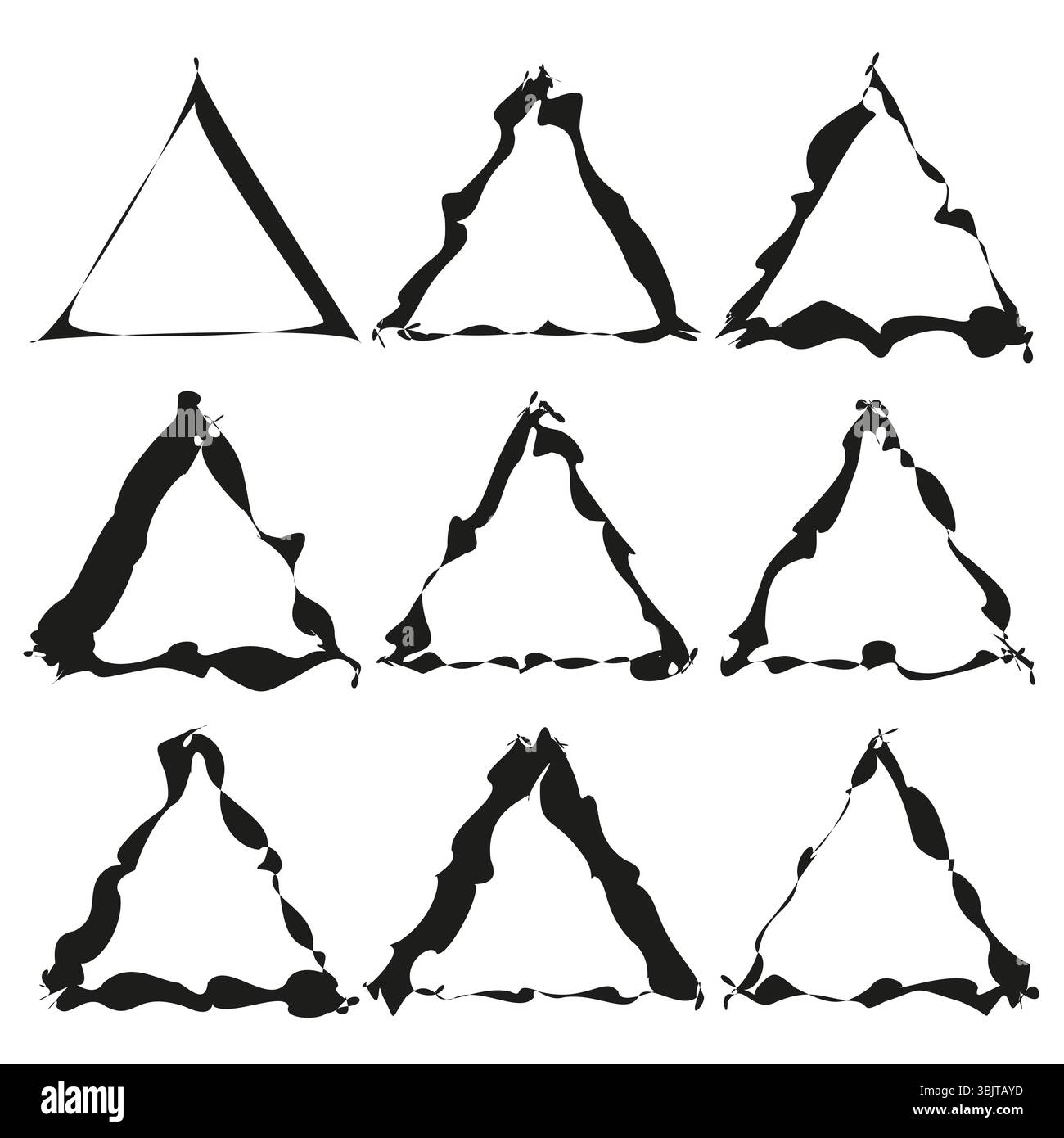 Geometric triangle pattern. Repeating linear shapes. Abstract ...