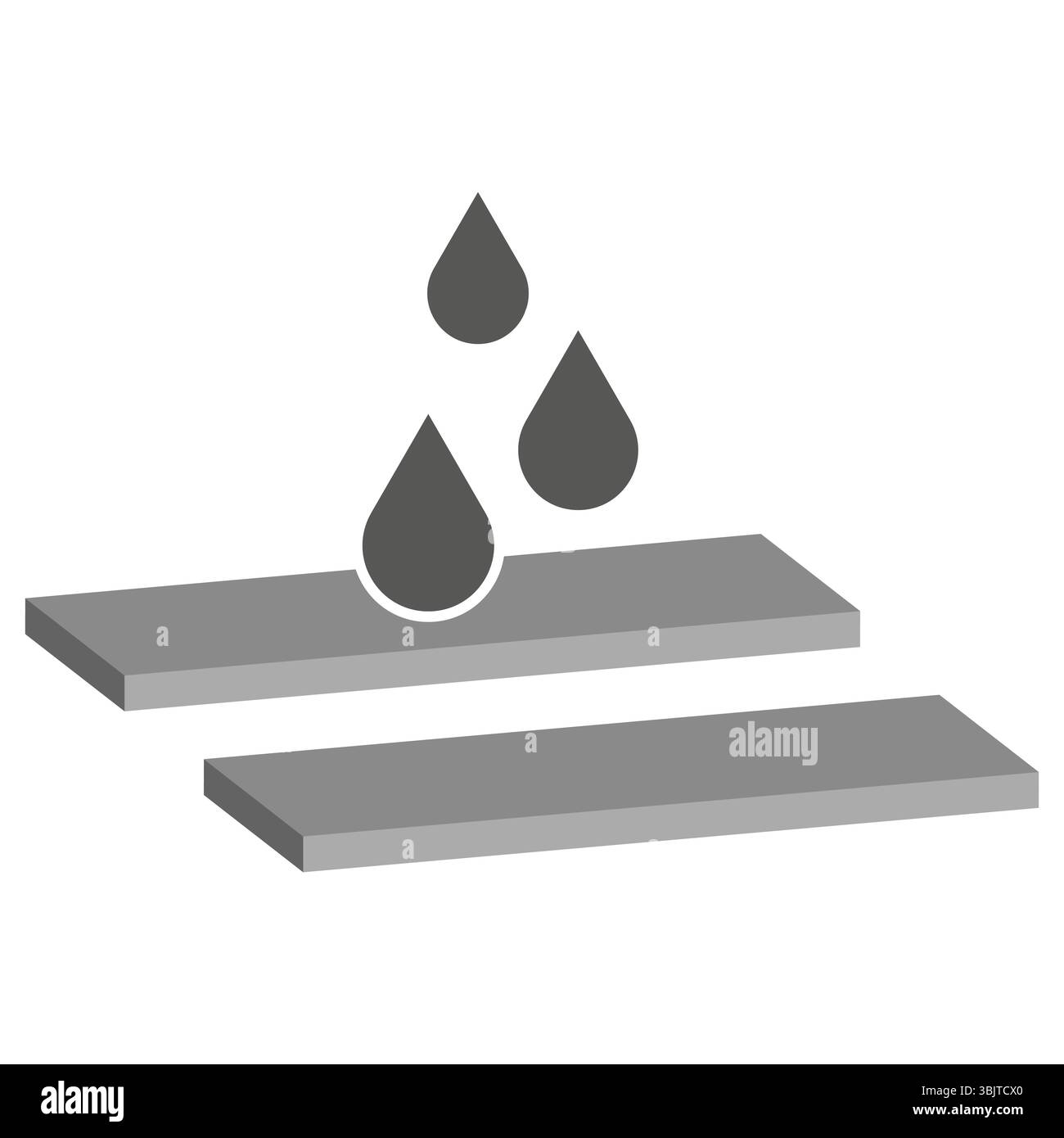 Water drop icon. Step form design. Vector water platform. Liquid shape ...
