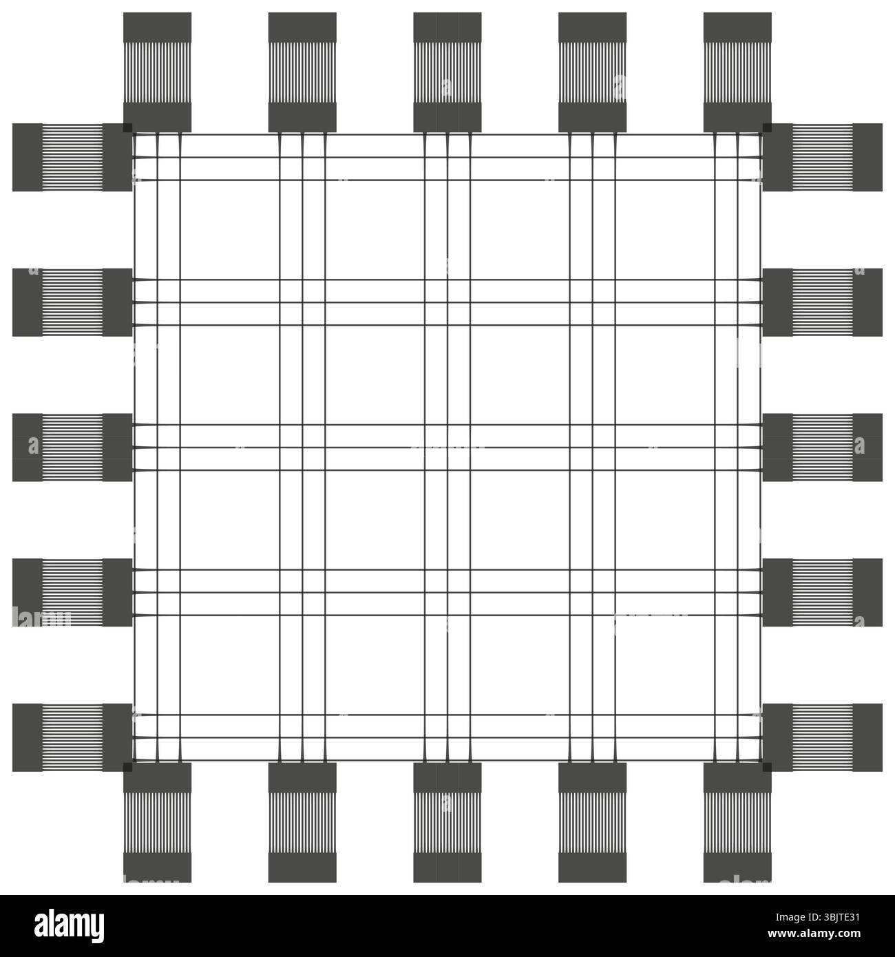 Checkered frame pattern. Square grid border. Minimal layout vector ... - Symmetric Minimalist Layout