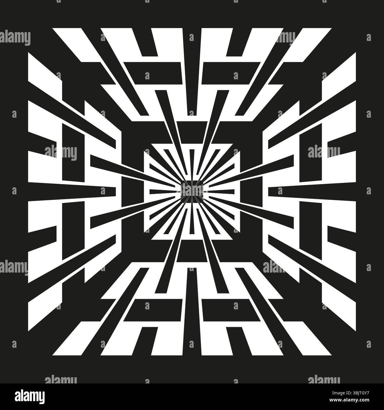 Maze vector shape. Abstract labyrinth pattern. Square geometric symbol. Bold graphic icon. Stock Vector