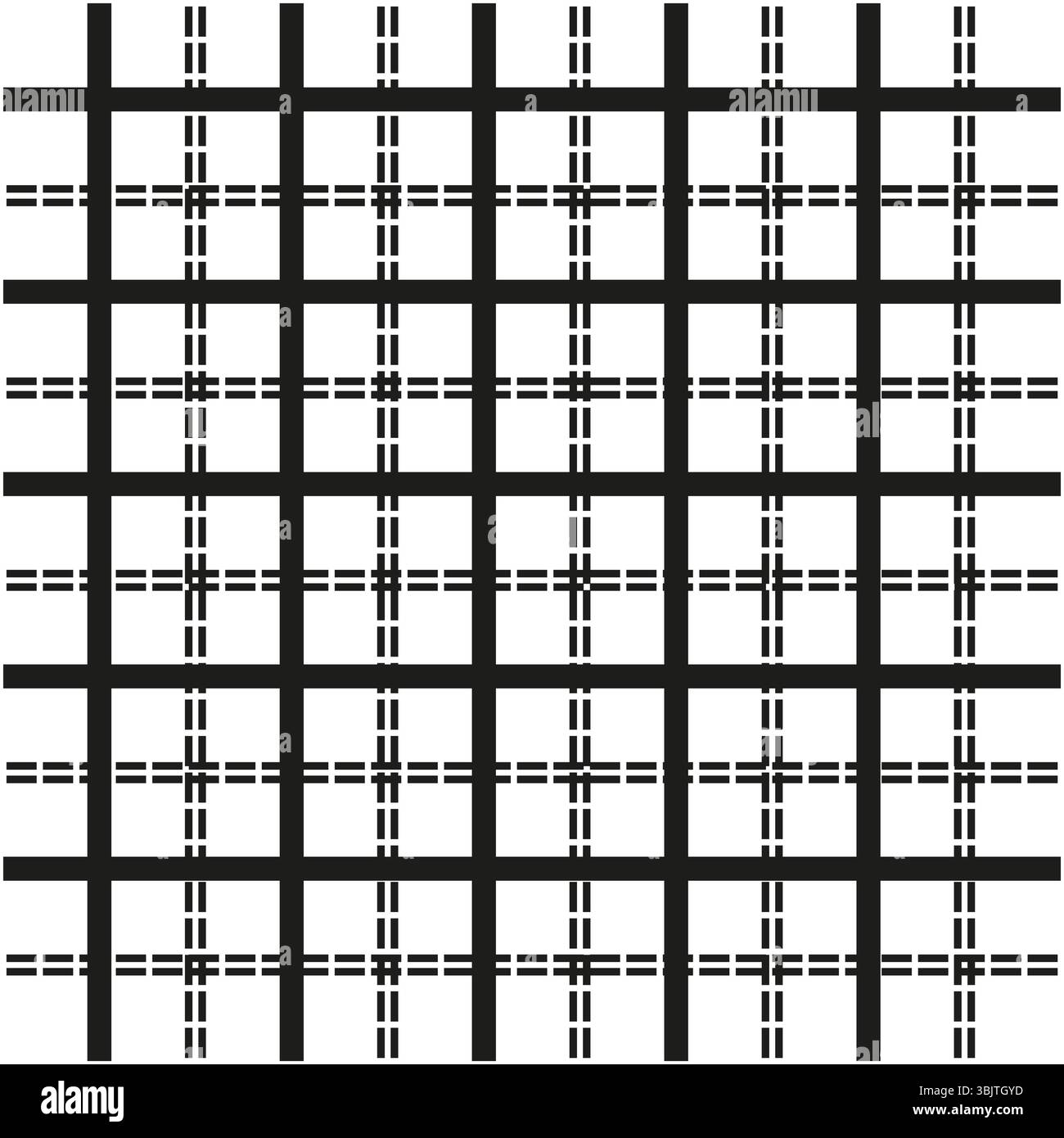 Square grid pattern. Symmetric vector layout. Black and white mesh ...