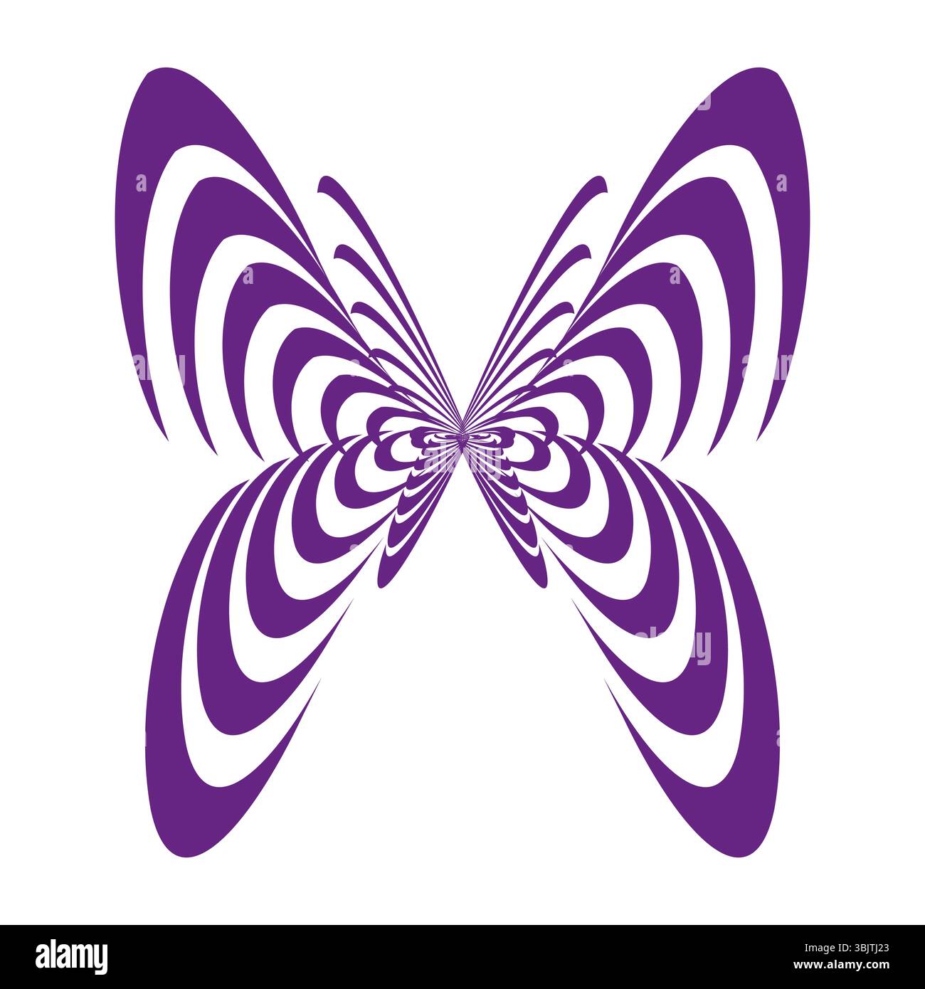 Butterfly shape icon. Purple wing figure. Abstract symmetrical form ...